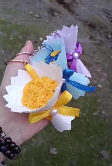 nişan dekor: Mini buket açarlıqlar - Dizayn: Kiçik buket formasında dekorativ — 6