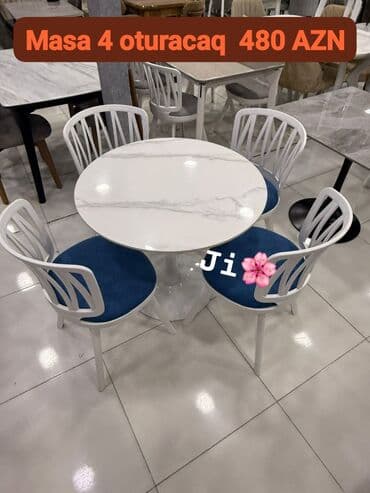 bagca stolu: Новый, Круглый стол, 4 стула — 1