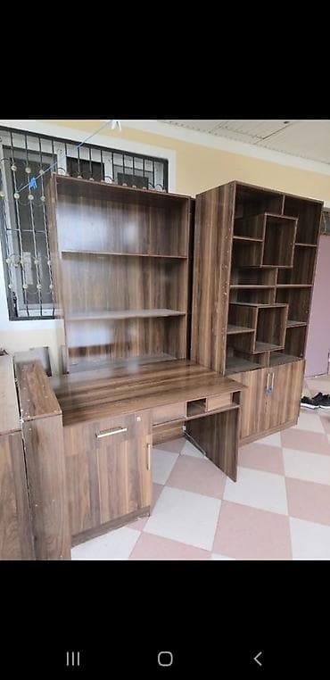 rəsim dəsti: Ofis mebel dəsti – iş masası və kitab rəfləri - Material — 4