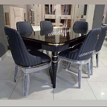 stol ayağı: Qonaq otağı üçün, Yeni, Açılmayan, Oval masa, 6 stul — 4