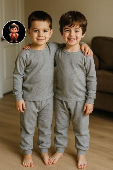 İsti pejama hər yaşda var böyük üçün də uşaq üçün də boz rəng yeni