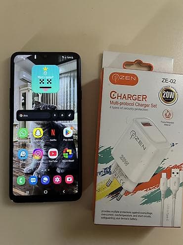 discover note 13 plus tablet: Samsung Galaxy A20s, 32 GB, rəng - Mavi, Sensor — 4