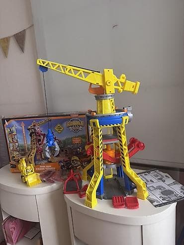Игрушки: PAW Patrol Rubble & Crew – Строительная башня с краном и фигуркой — 1