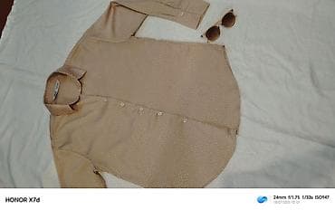 gun eynəyi: Qadın geyim dəsti – mom fit cins şalvarlar və nazik dəbli köynək - — 3