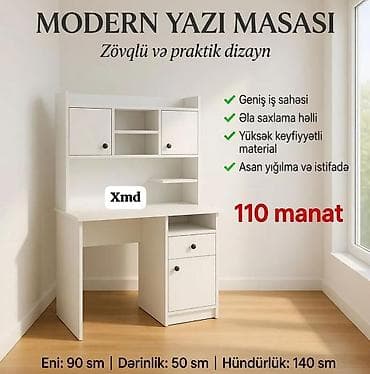 divan olcusu: Modern yazı masası – zövqlü və praktik dizayn. Xüsusiyyətlər: - Geniş — 1