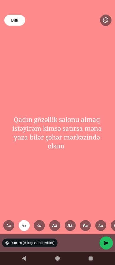 Qadın gözəllik salonu alıram kimsə satırsa 055 586 73 58