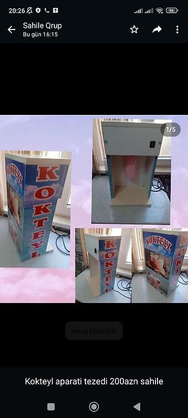 Kokteyl aparati tezedi 200azn sahile