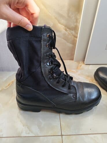 lokbatan ayaqqabi dunyasi instagram: Qara rəngli hərbi/taktiki üslubda bağlanmaqlı botlar turkun yakuboglu — 2