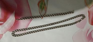 qizil sepler: Gümüşü rəngdə zəncir dəsti – boyunbağı və bilərzik - Material: metal — 3