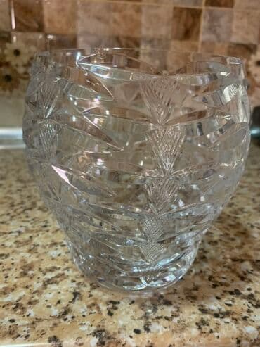 gül dekoru: Bir vaza, Xrustal — 1