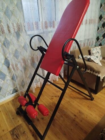kürək trenajoru: Tərs asılma trenajoru (inversion table) - Səliqəli, möhkəm metal — 2