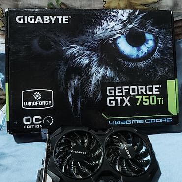 Modemlər və şəbəkə avadanlıqları: Videokart Gigabyte GeForce GTX 750 Ti, 4 GB, İşlənmiş — 1