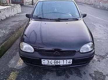 zil lapeti satisi: Opel Corsa B, qara rəngli hetçbek. - Kuzov: 5 qapı, kompakt ölçü — 3