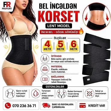 korset bel ucun: 💥 bel incəldən korset 4 m - 8 azn, 5 metr - 10 azn, 6metr - 12 azn — 1