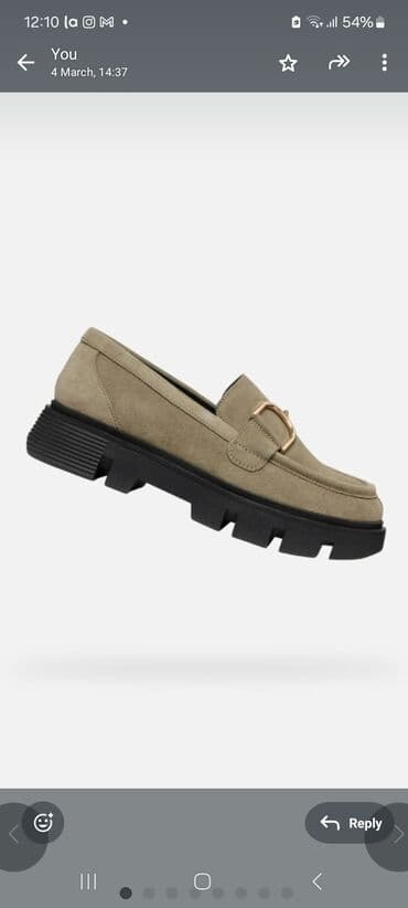 parça mokasinlər: Geox, Ölçü: 37.5, rəng - Bej, Yeni — 1