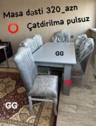 Masalar: Qonaq otağı üçün, Yeni, 6 stul — 1