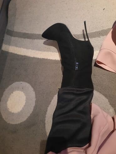 сапоги луноходы: Ботфорты, Размер: 36, цвет - Черный, Новый — 2