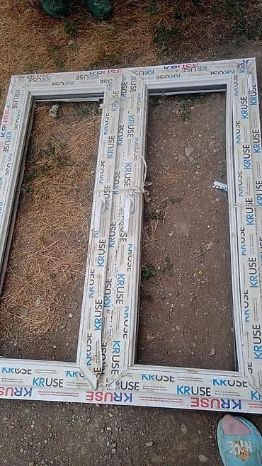 qapi pencere plastik: Yeni İkiqat şüşə paketi Plastik pəncərə, Еni: 99 sm, Uzunluğu: 124 sm — 3