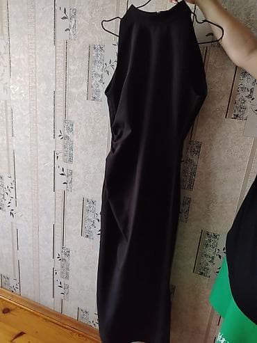 Qadın geyimi – qara midi/maxi don - Rəng: Dərin qara - Model: Sadə — 1