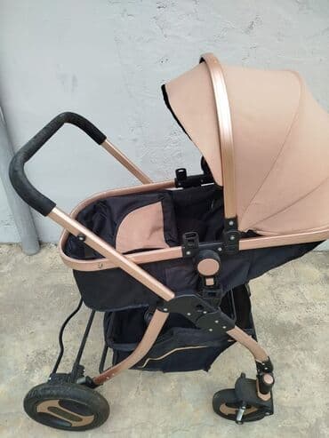 uwaq arabalari: Uşaq arabası – bej/qara rəng kombinasiya, yüngül metal karkaslı — 2