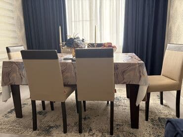 набор ножей zepter: Для гостиной, Нераскладной, Прямоугольный стол, 6 стульев — 1