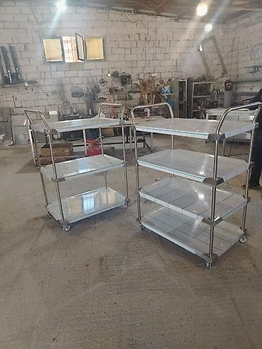 qapi demir qapi seyf qapi: Paslanmayan poladdan 4 mərtəbəli servis/daşıma arabası - Material — 3