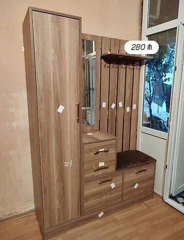 mini dolab: Yeni, 1 qapı, Güzgülü, Digər rəng, Digər material, Açılan, Düz dolab — 1