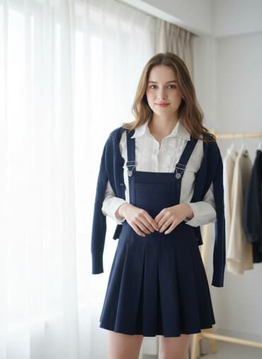 2023 mekteb formalari: Qız uşaqları üçün məktəb geyim dəsti - Ağ klassik köynək: ön hissədə — 1