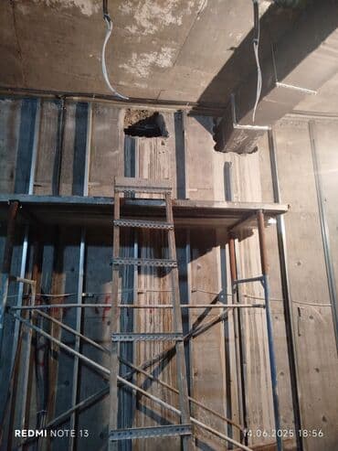 ремонт в стиле лофт: Səssiz tozsuz səliqəli kəsim. Beton katlavan monolit kubik — 19