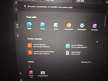 notebook azerbaycan: Windows 11 əməliyyat sistemi ilə işləyən Lenovo noutbuku. Start — 1