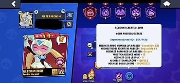 səyyar satıcı: Brawl Stars oyunu üçün köhnə hesab satışı. Əsas məlumatlar: - Hesab — 1