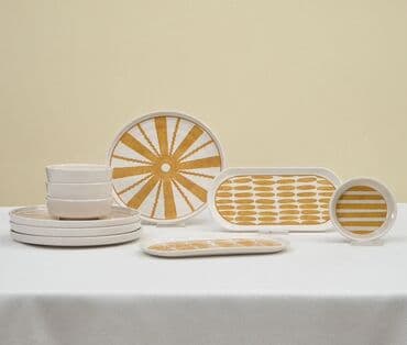 elit qab qacaq: Nahar dəsti, rəng - Ağ, Keramika, 4 nəfərlik — 1