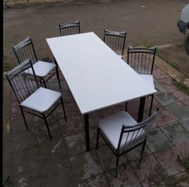 2ci el metbex mebel: Kvadrat masa, Mətbəx üçün, 4 nəfər, Açılmayan, Zəmanətsiz — 25