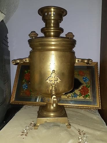 tulskiy samovar: Antik samovar – Nikolay İvanoviç Batashev (Tula) istehsalı - — 1
