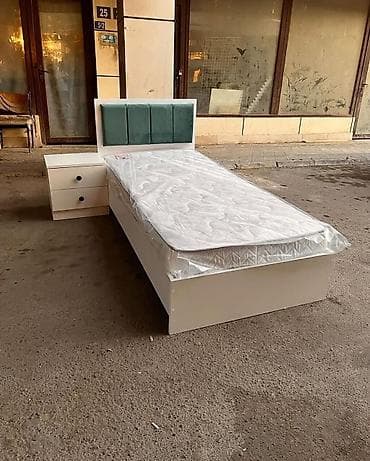 Təknəfərlik çarpayı, Bazalı, Matras ilə, Siyirməsiz