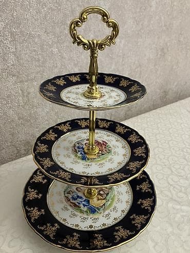 Tort və şiriniyyat qabı, rəng - Göy, Farfor lalafo.az -da Tort və şiriniyyat qabı, rəng - Göy, Farfor