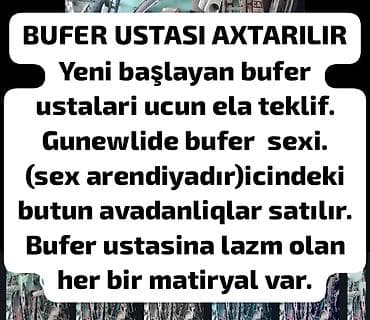 Bufet/Buffer sexi üçün tam avadanlıq paketi satılır. Təsvir: -