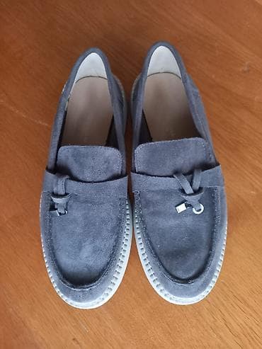 ayaggabı: Kişi mokasinləri - Model: Tasma detallı mokasin - Rəng: Tünd boz — 2