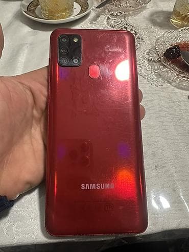 ipad pro 2018: Samsung Galaxy A21S, rəng - Qırmızı, Barmaq izi — 2