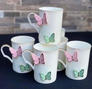 demir qab: Fincanlar, rəng - Ağ — 2