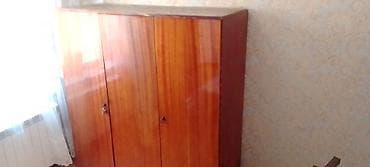 3 qapılı, Qəhvəyi, Taxta, Açılan, Düz dolab — 2