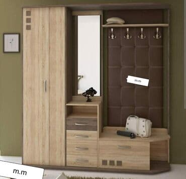 мягкая мебель: Düz dolab, Dəhliz üçün, Ayaqqabı üçün, Açılan, Quraşdırıla bilən, 3 qapılı — 1