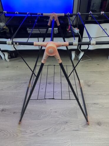 вешалка потолочная для сушки белья: Qatlanan paltarqurudan asılqan - Material: möhkəm metal karkas — 3