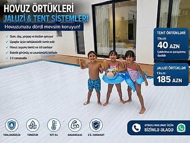 Hovuz örtüyü | Hovuz jalüzü | Hovuz tenti | Pool Cover Azərbaycan