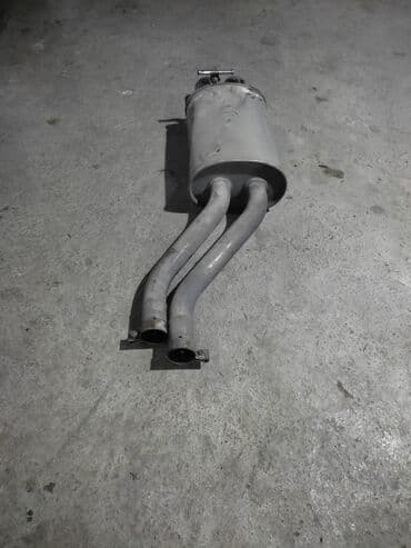 İki çıxışlı səsboğucu (egzoz ucu ilə) - Material: metal korpus