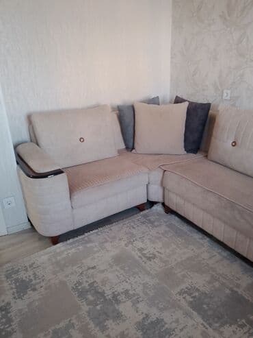 Комплекты диванов и кресел: Угловой диван, Б/у, Раскладной, С подъемным механизмом, Нет доставки — 2