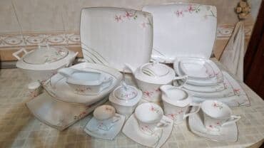 elit qab qacaq: Nahar dəsti, rəng - Ağ, Farfor, 12 nəfərlik — 7