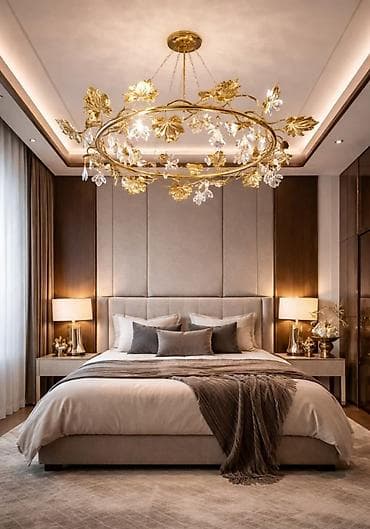 evde sam yandirmaq: Çılçıraq, 10 və daha çox lampa, Metal — 7