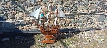 koleksiya: Bu, taxtadan hazırlanmış dekorativ gəmi modelidir. Modeldə ağ — 3