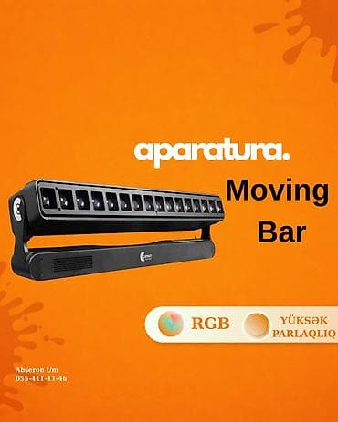 RGB Moving Bar Səhnə və şadlıq sarayları üçün dinamik hərəkətli işıq